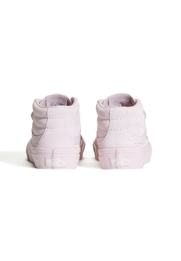 Кроссовки кожаные Sk8-mid Reissue Hook and Loop Vans, Light Pink, светло-розовый — фото 4