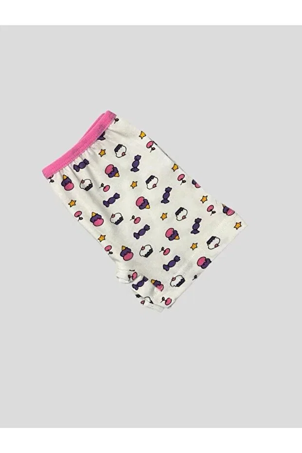 Детское боди-комбинезон для девочек с принтом Boxer Shorts Elmas Kids, White — фото 3