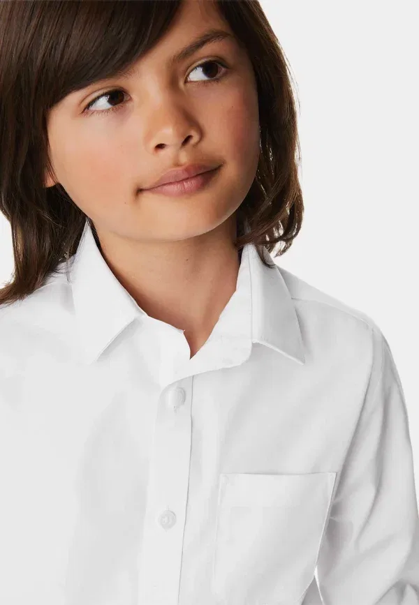 Комплект из 2 рубашек с длинным рукавом Non-iron Marks & Spencer, белый — фото 3