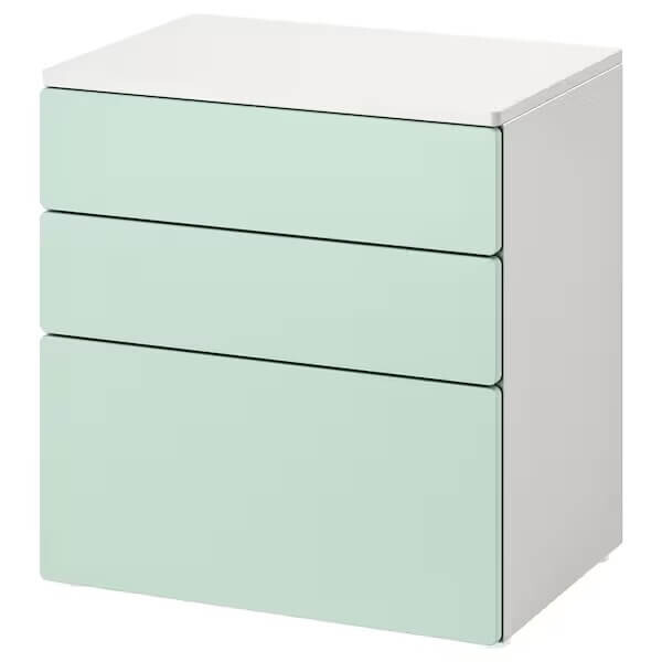 

Комод с 3 ящиками Ikea Smastad/Platsa, 60х42х63 см, белый/светло-зеленый