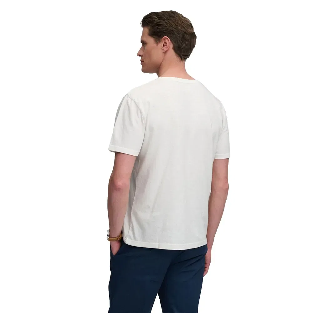 Футболка с v-образным вырезом Classic Cotton Linen Vee Superdry, белый — фото 2