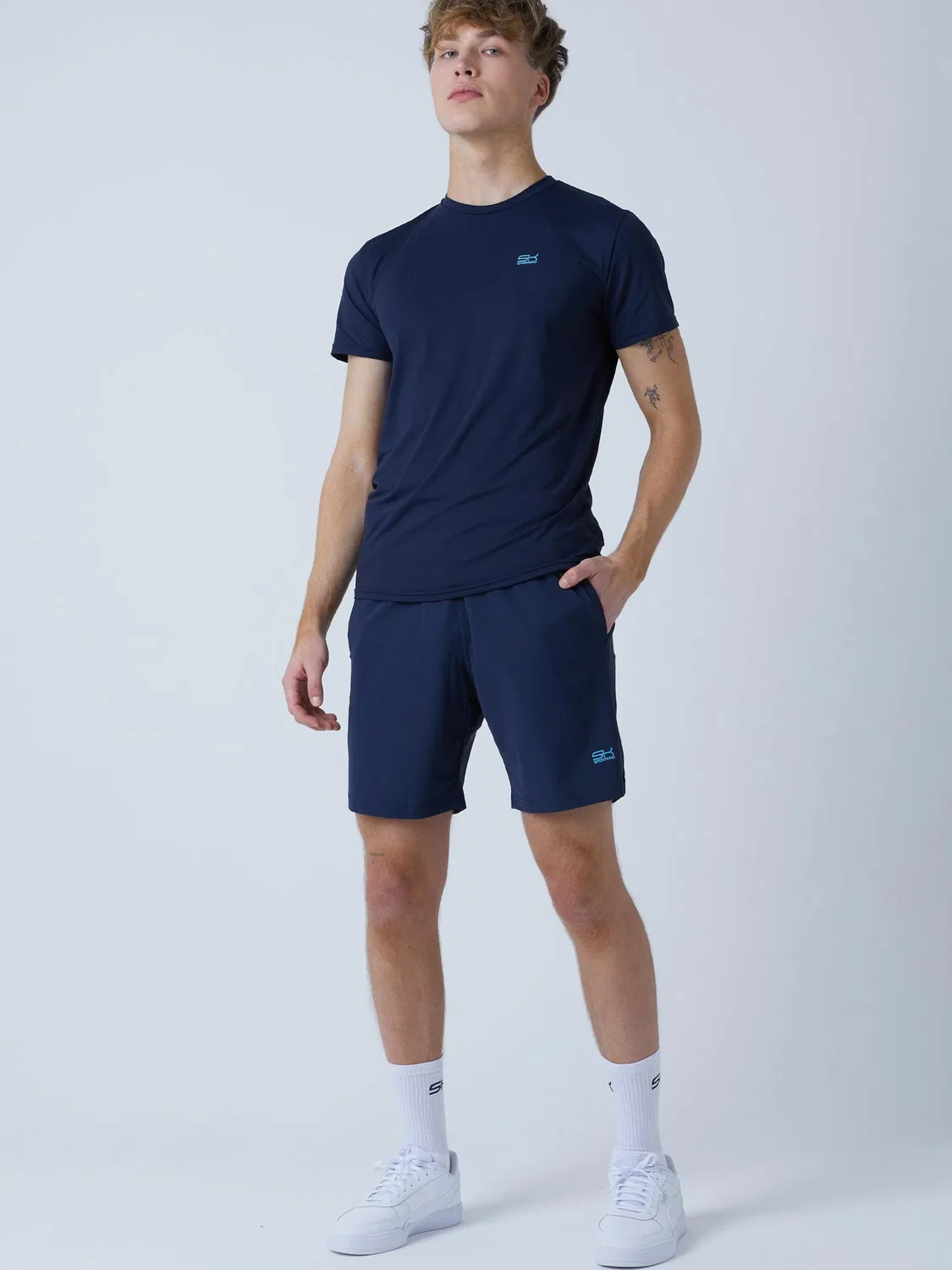 Спортивные шорты Sportkind Regular Workout Pants Shorts regular, темно-синие — фото 3