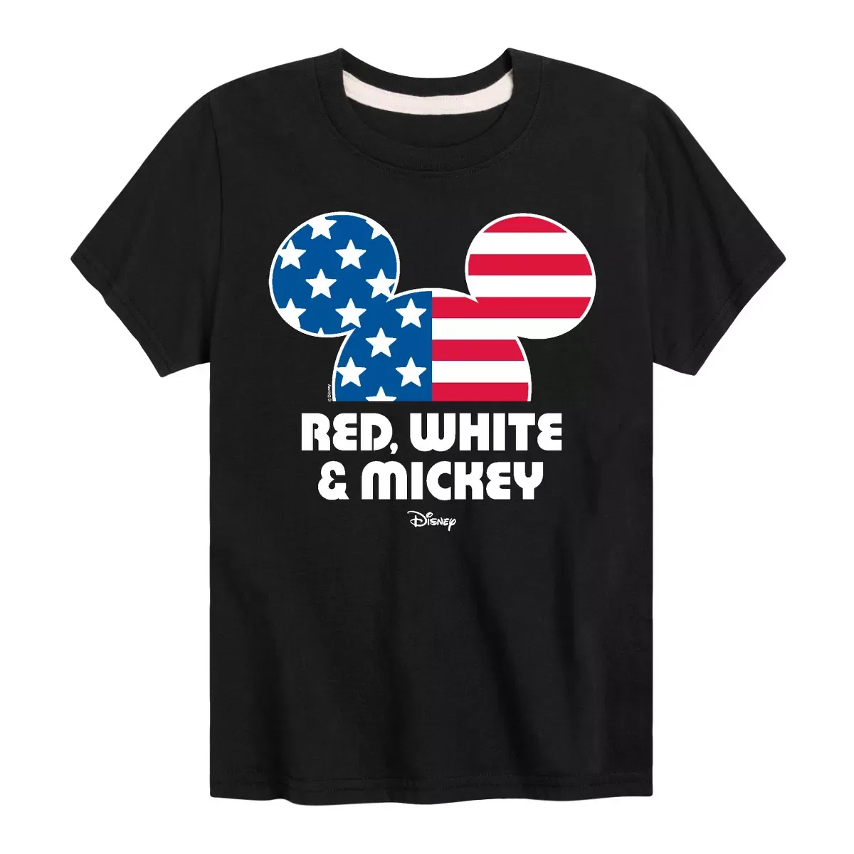 Детская футболка с коротким рукавом с принтом Americana Disney, Цвет Heather Red
