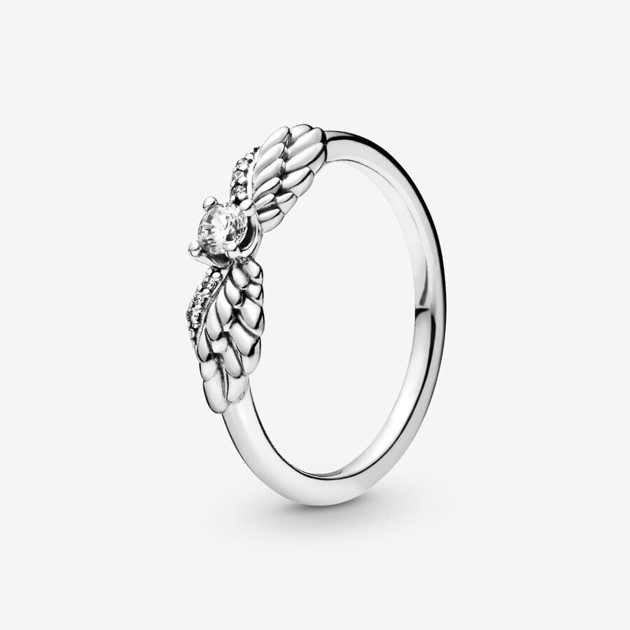 

Кольцо Pandora Moments Sparkling Angel Wings, серебро/прозрачный