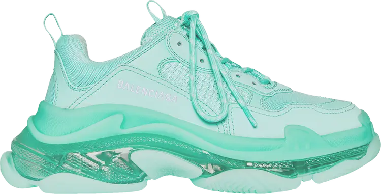 Кроссовки Balenciaga Wmns Triple S Sneaker Clear Sole - Mint, зеленый