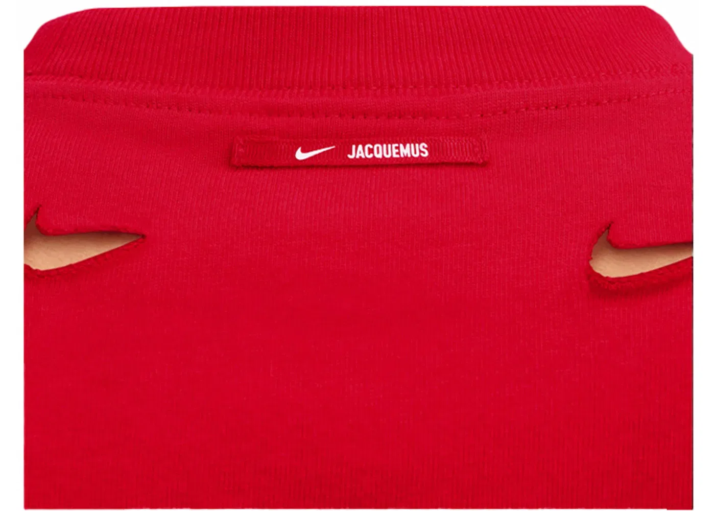 Женская футболка с принтом Le Swoosh Jacquemus x Nike, Dark Red — фото 2