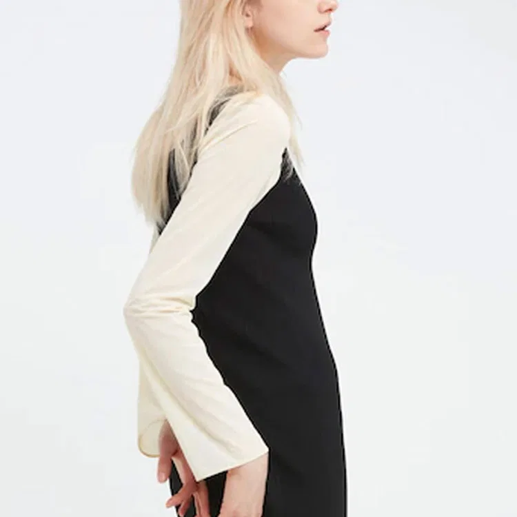 Футболка с длинным рукавом x Mame Kurogouchi, UNIQLO, Beige — фото 4