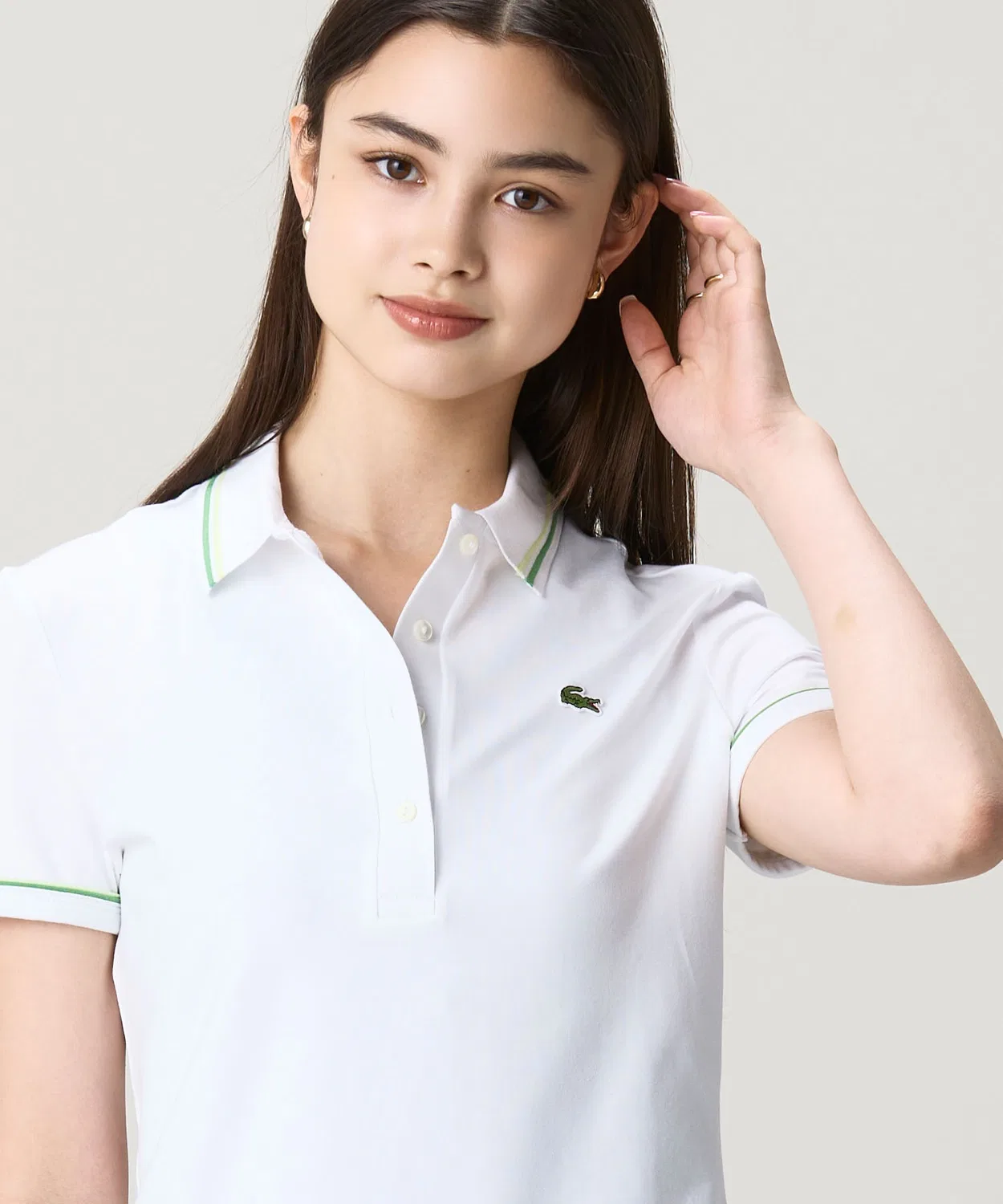 Женский поло с длинным рукавомSlim Fit LACOSTE, Navy — фото 2