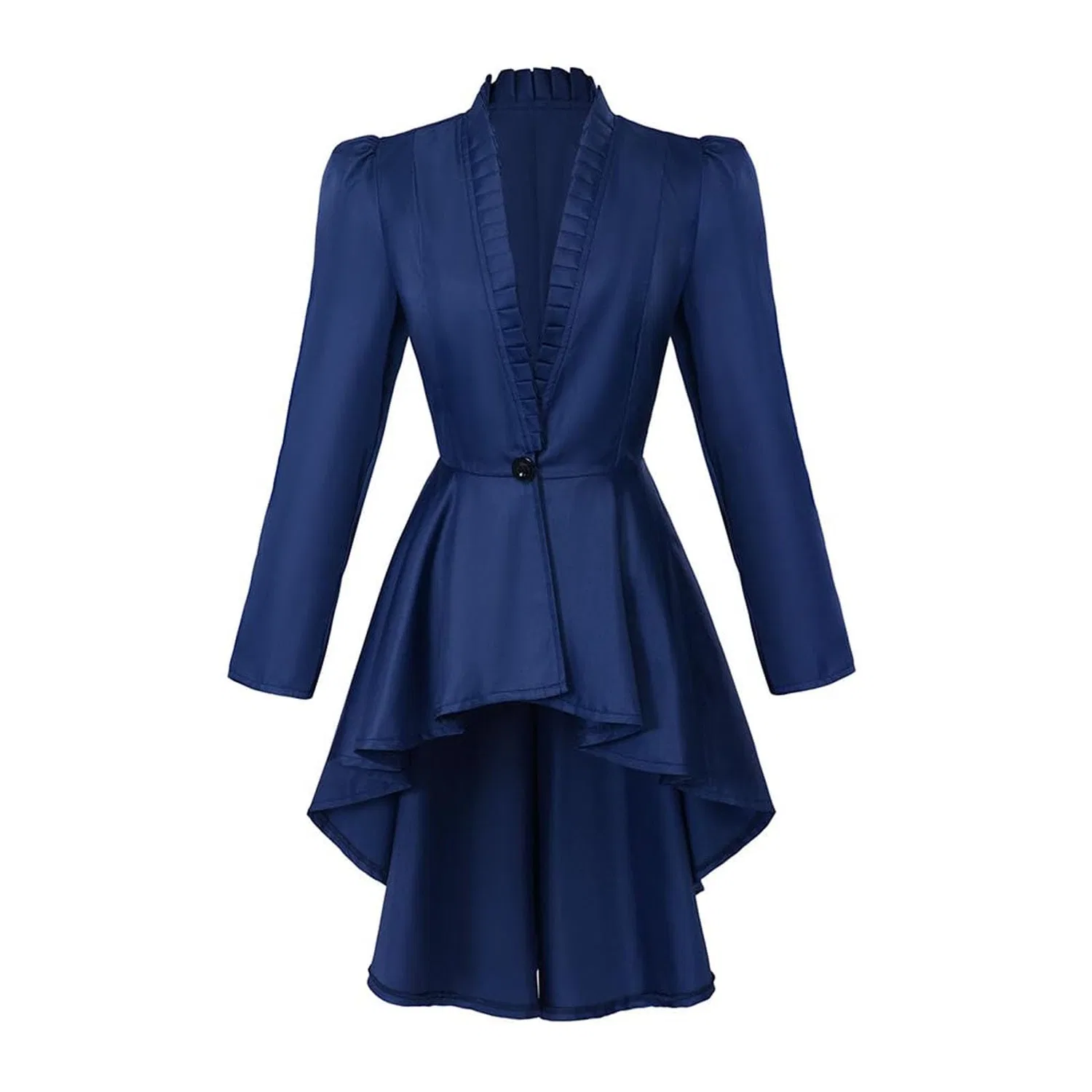 Женская куртка с длинной бахромой Steampunk Gothic, A08-blau1
