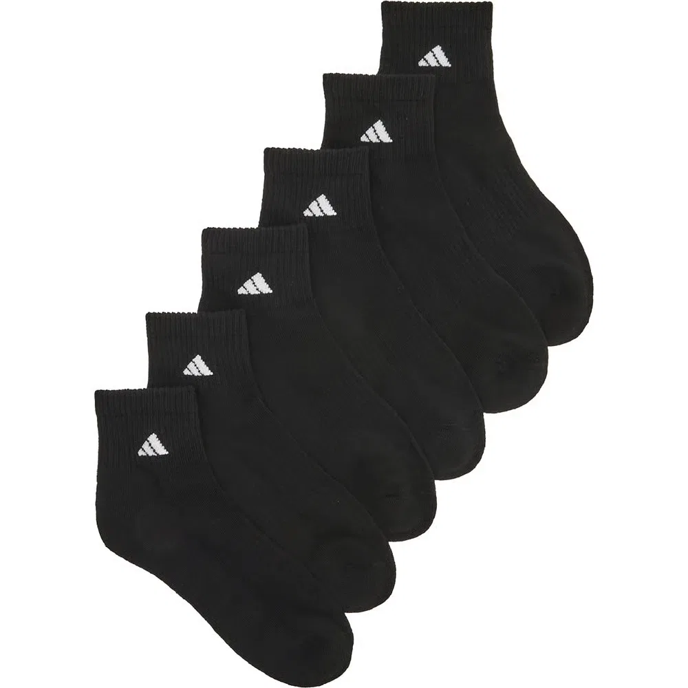 Мужские классические амортизирующие носки до щиколотки комплект из 6 пар Adidas, Black/White