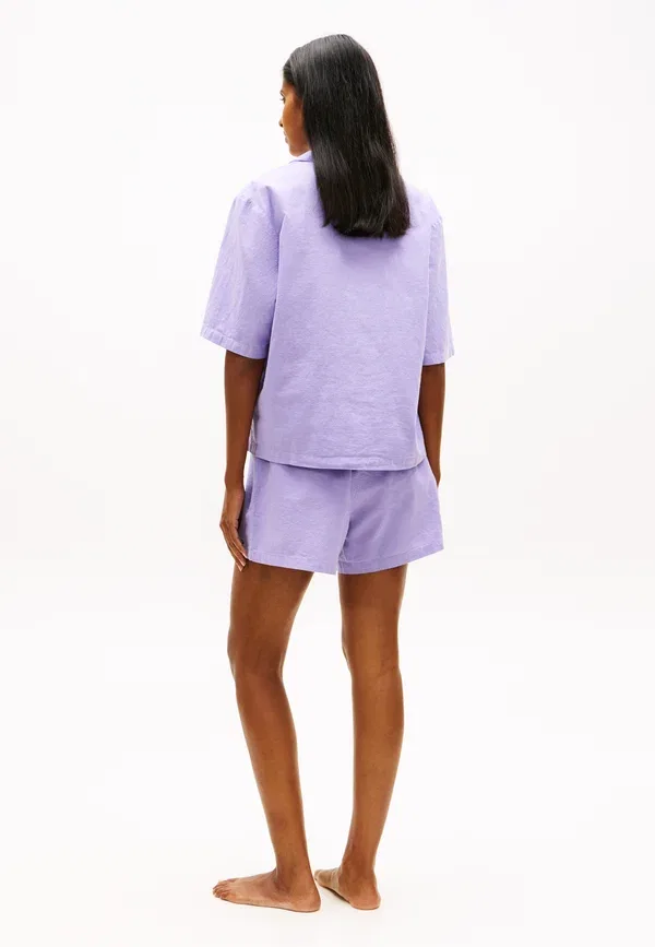 Комплект пижамы из льна Essential, Tommy Hilfiger, Purple Quartz, фиолетовый — фото 2