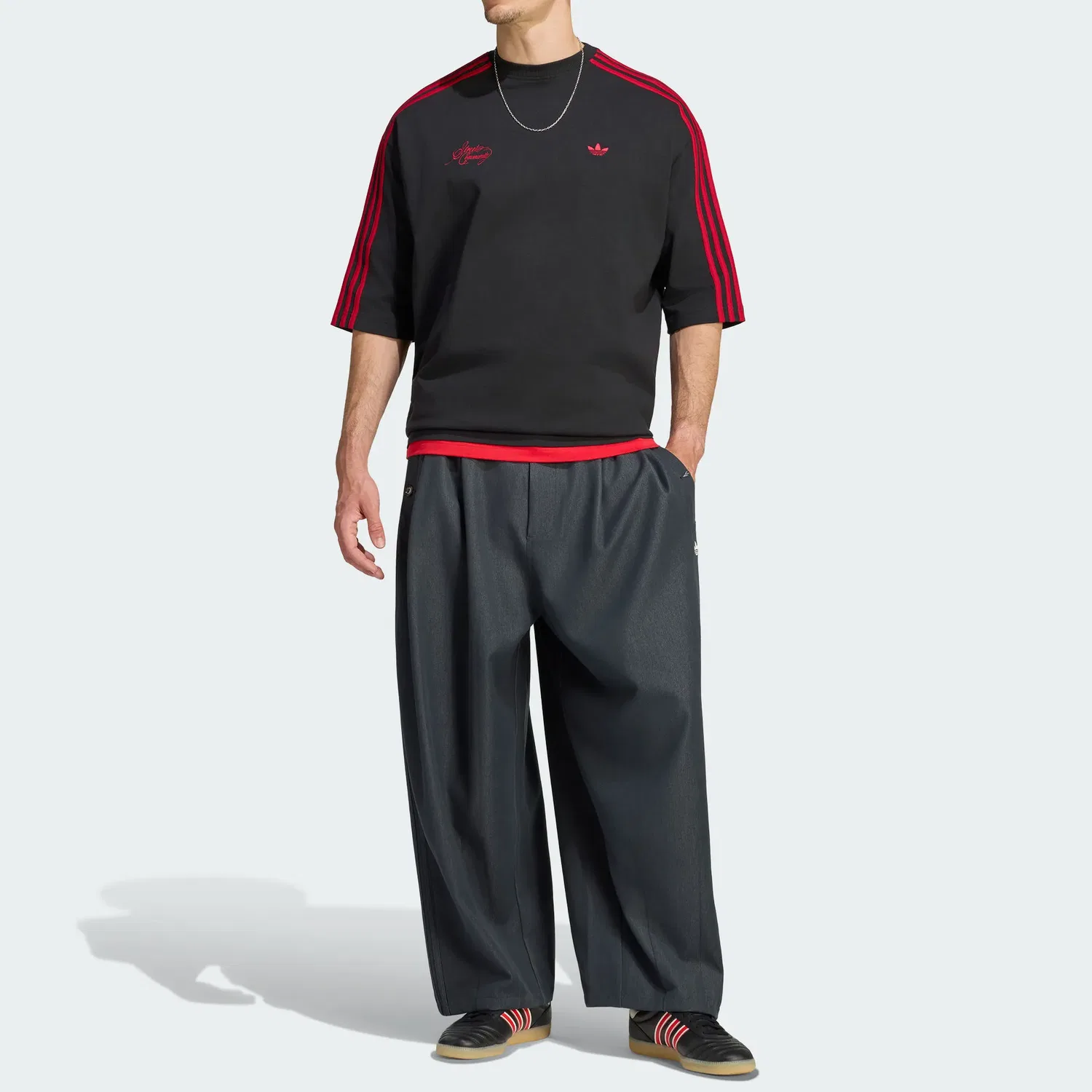 Мужская футболка с круглым вырезом Adidas Originals, Black — фото 3
