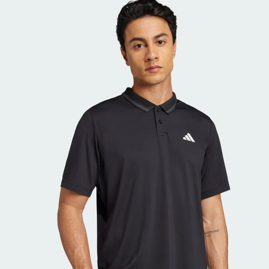 Поло из пике с длинным рукавом Club Tennis Climacool adidas, Черный — фото 4