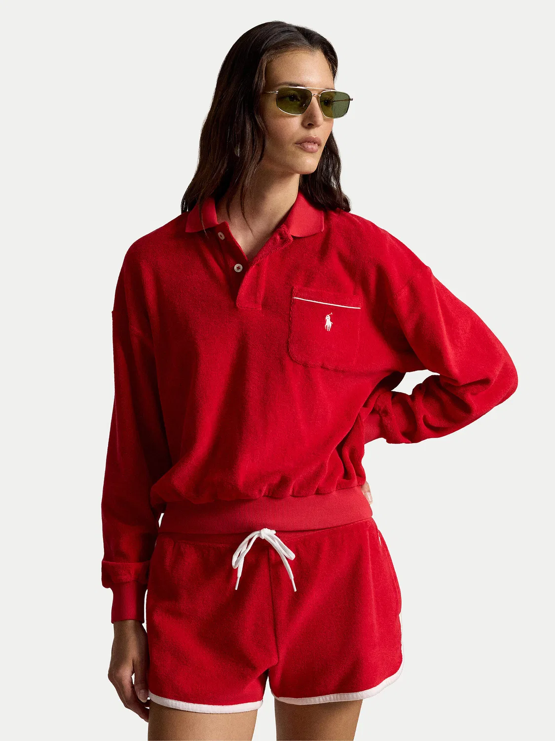 Женский свитшот свободного кроя Polo Ralph Lauren, красный