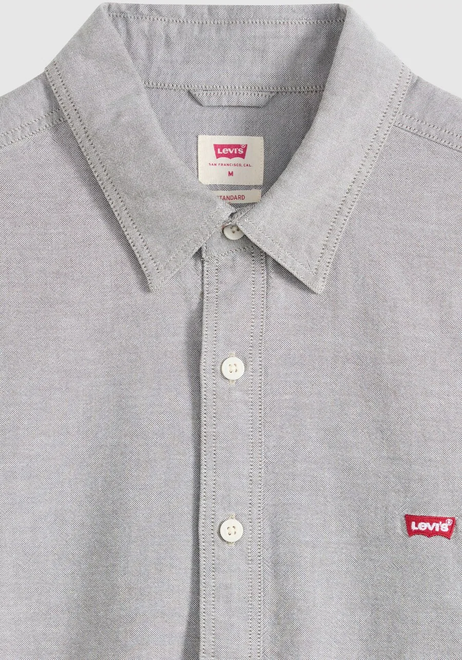 Рубашка LEVI'S Regular fit на пуговицах, серая — фото 4