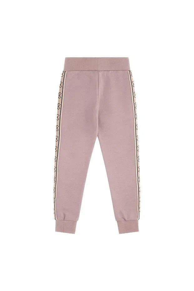 Детские спортивные штаны для девочек с принтом Guess, Pink — фото 2