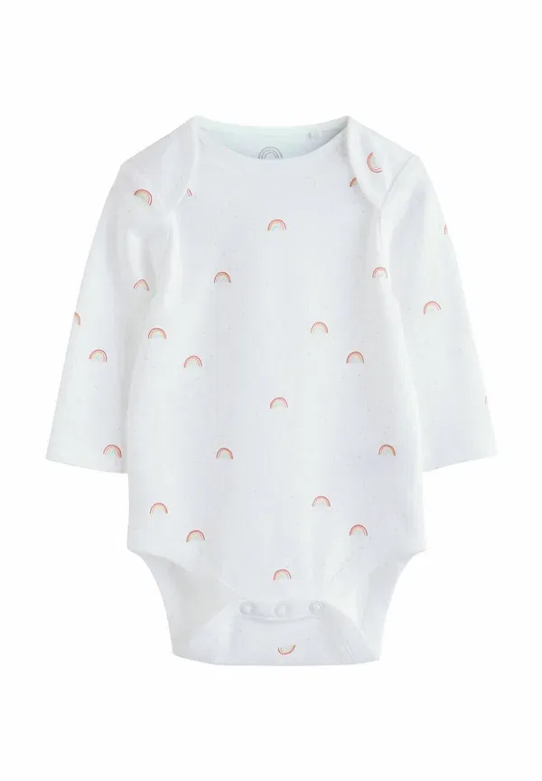Боди с принтом, 7 шт, Regular fit - long sleeve pack of 7 - body, Next, White, белый — фото 2