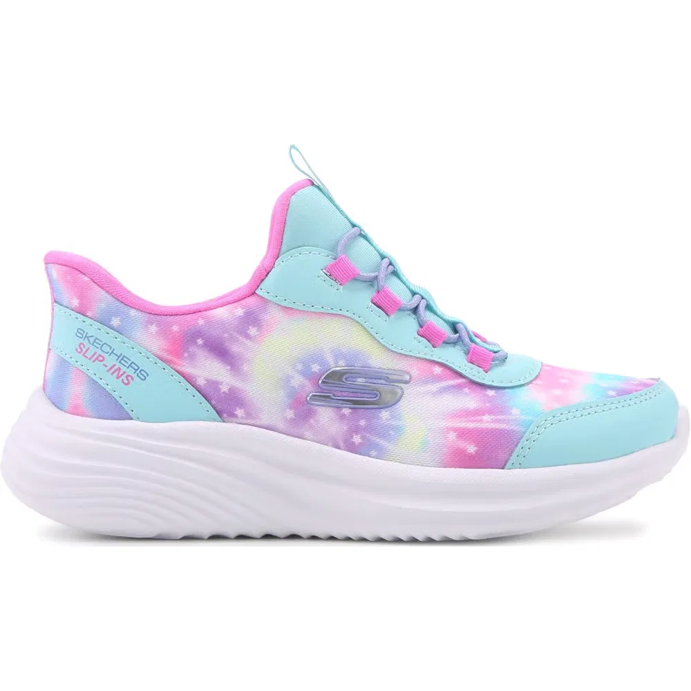 Детские слипоны Bounder Pro Skechers, Blue/Multi — фото 2