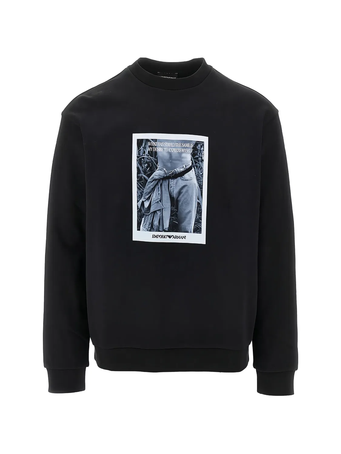 Свитшот Signature с графическим принтом Emporio Armani, черный