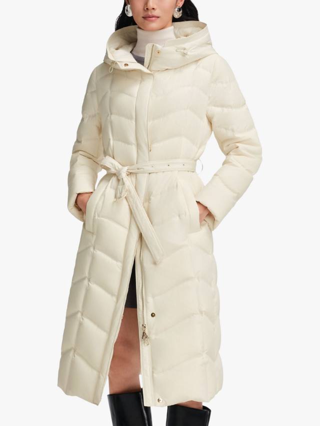 

Стеганая куртка полной длины из гусиного пуха Bosideng, Pearl White