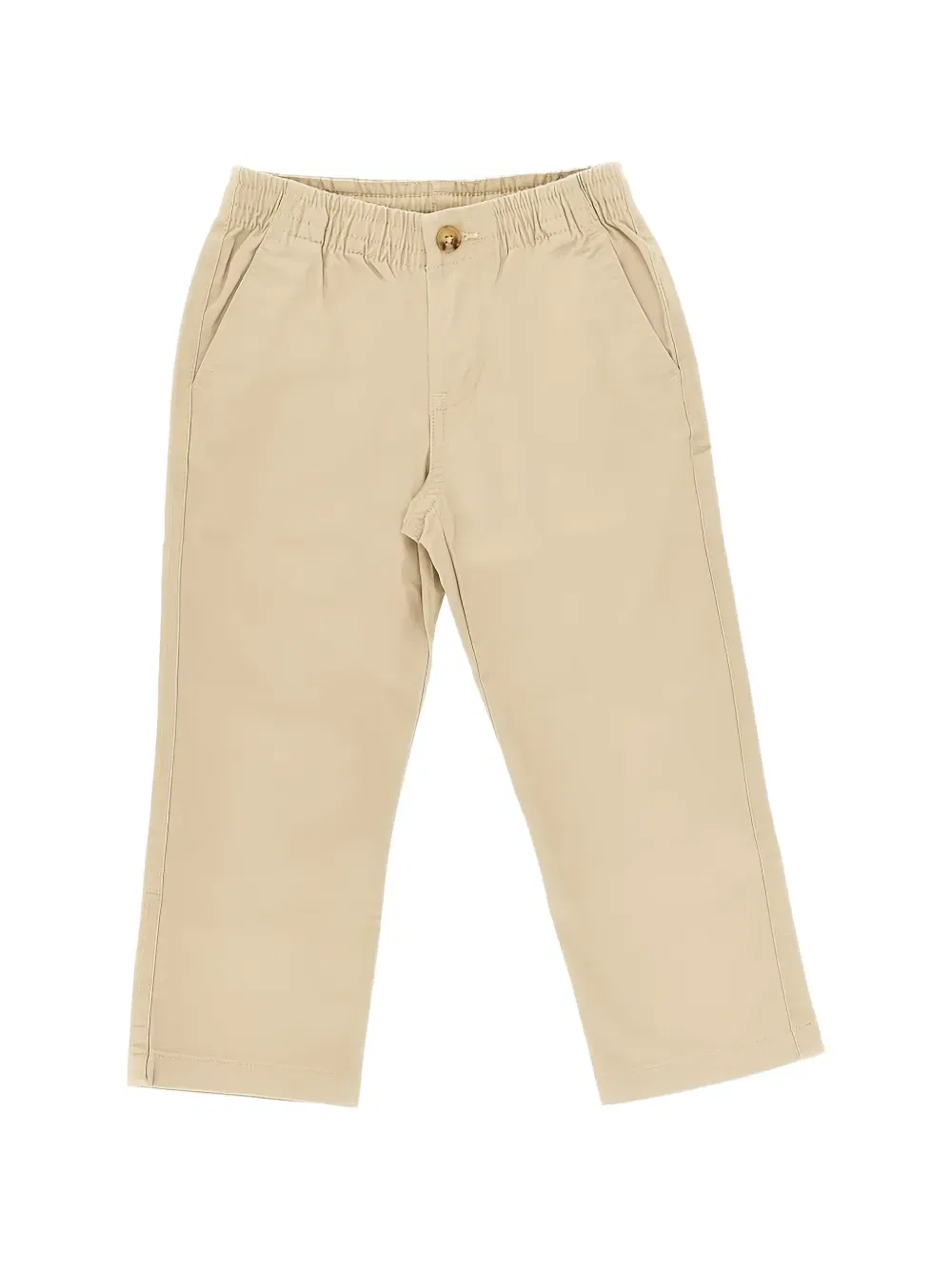 Брюки с эластичным поясом на пуговицах Polo Ralph Lauren Kids, бежевый