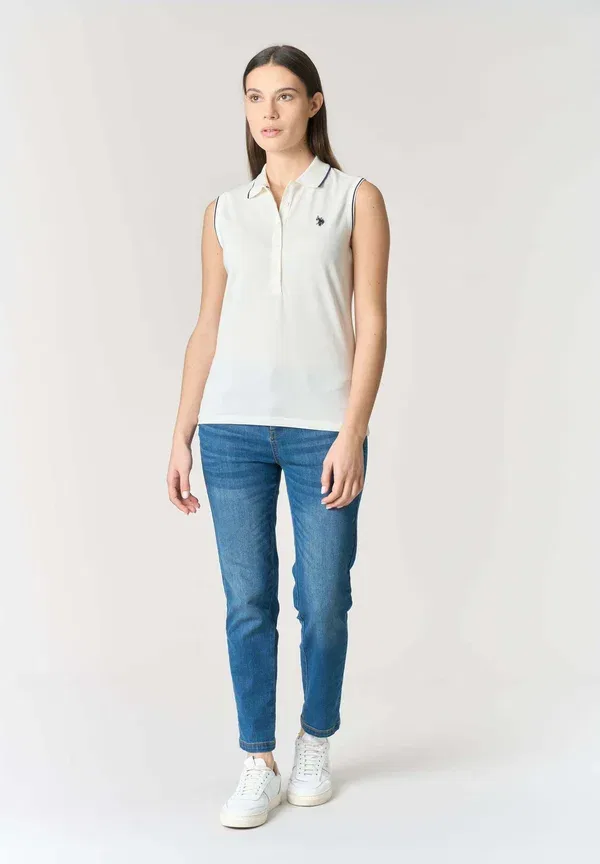 Футболка поло хлопковая Polo shirt U.S. Polo Assn., белый — фото 2
