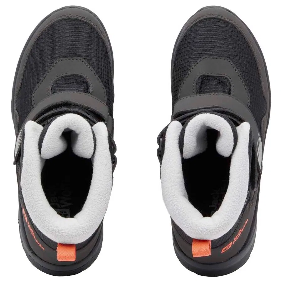 Детские зимние ботинки с мембраной Polar Bear-b Texapore Mid Vc Jack Wolfskin, Антрацитовый — фото 4