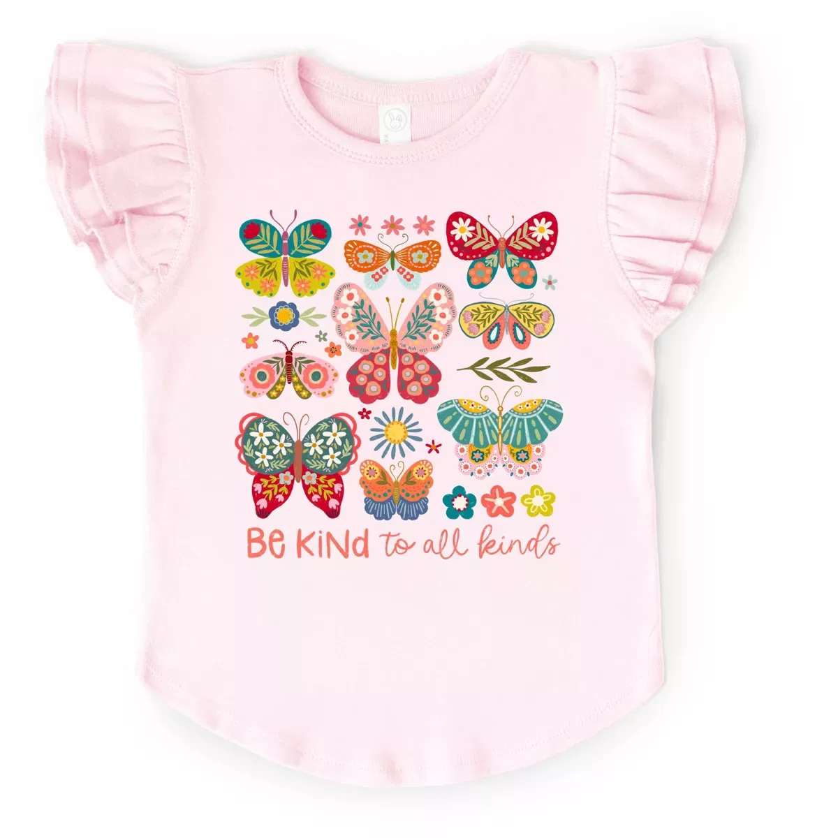 Детская футболка с принтом Be Kind To All Kinds Butterfly The Juniper Shop, Ballerina