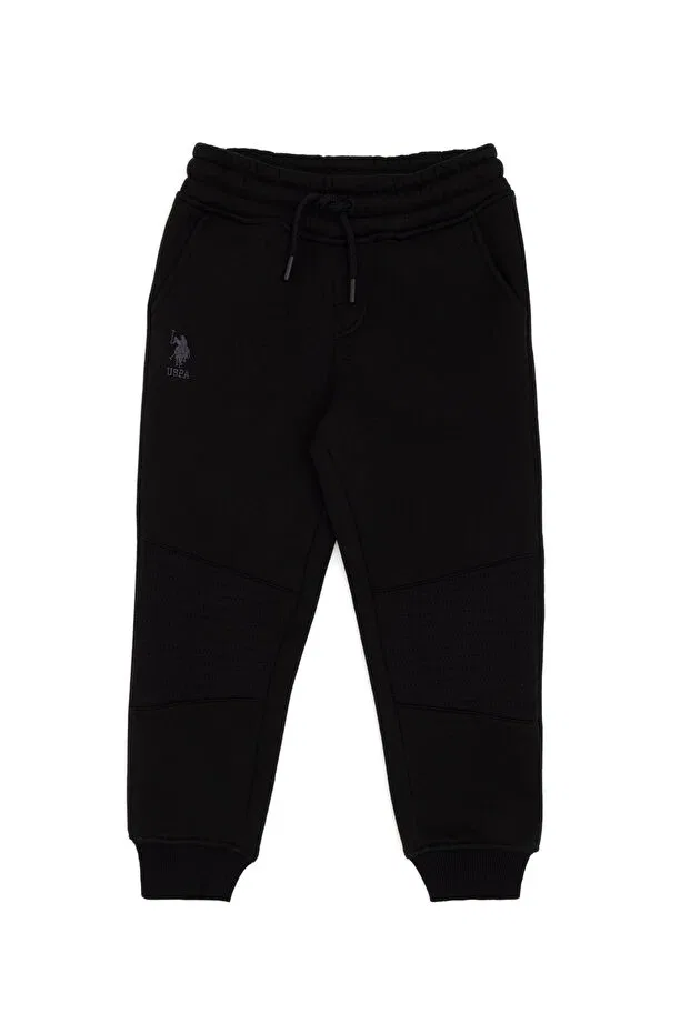 Детские спортивные штаны для мальчиков с начесом U.S. Polo Assn., Black — фото 2