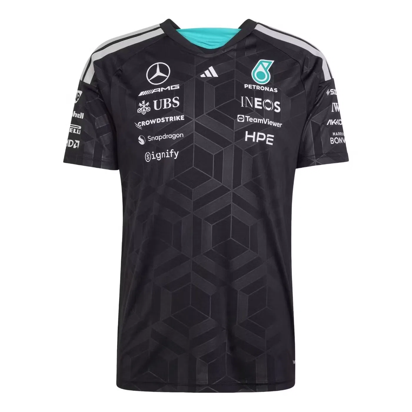 Джерси гоночное Mercedes AMG Petronas Formula 1 Team Driver, Adidas, черный