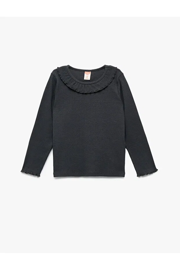 Детская футболка с длинным рукавом Koton, Anthracite