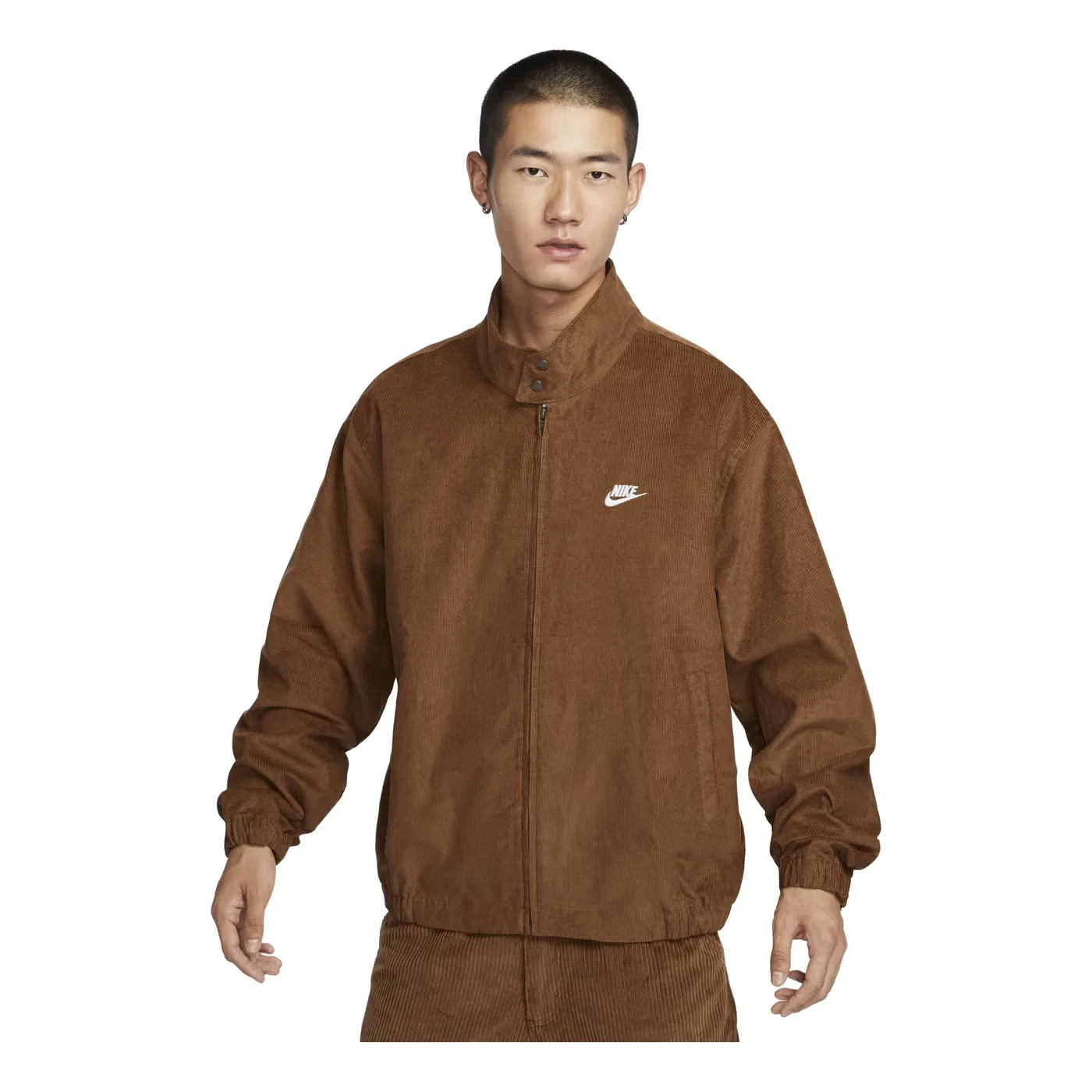 Куртка-харрингтон из вельвета Sportswear Club Corduroy Harrington Jacket Nike, светло-коричневый