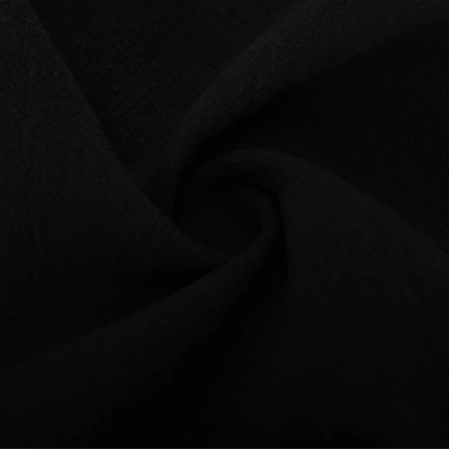 Женское летнее платье из хлопка и льна A-силуэта, Black — фото 4