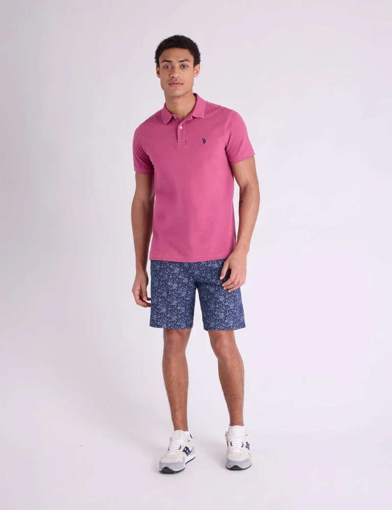 Мужские шорты U.S. Polo Assn. Floral Slub Canvas Mason, синий — фото 3