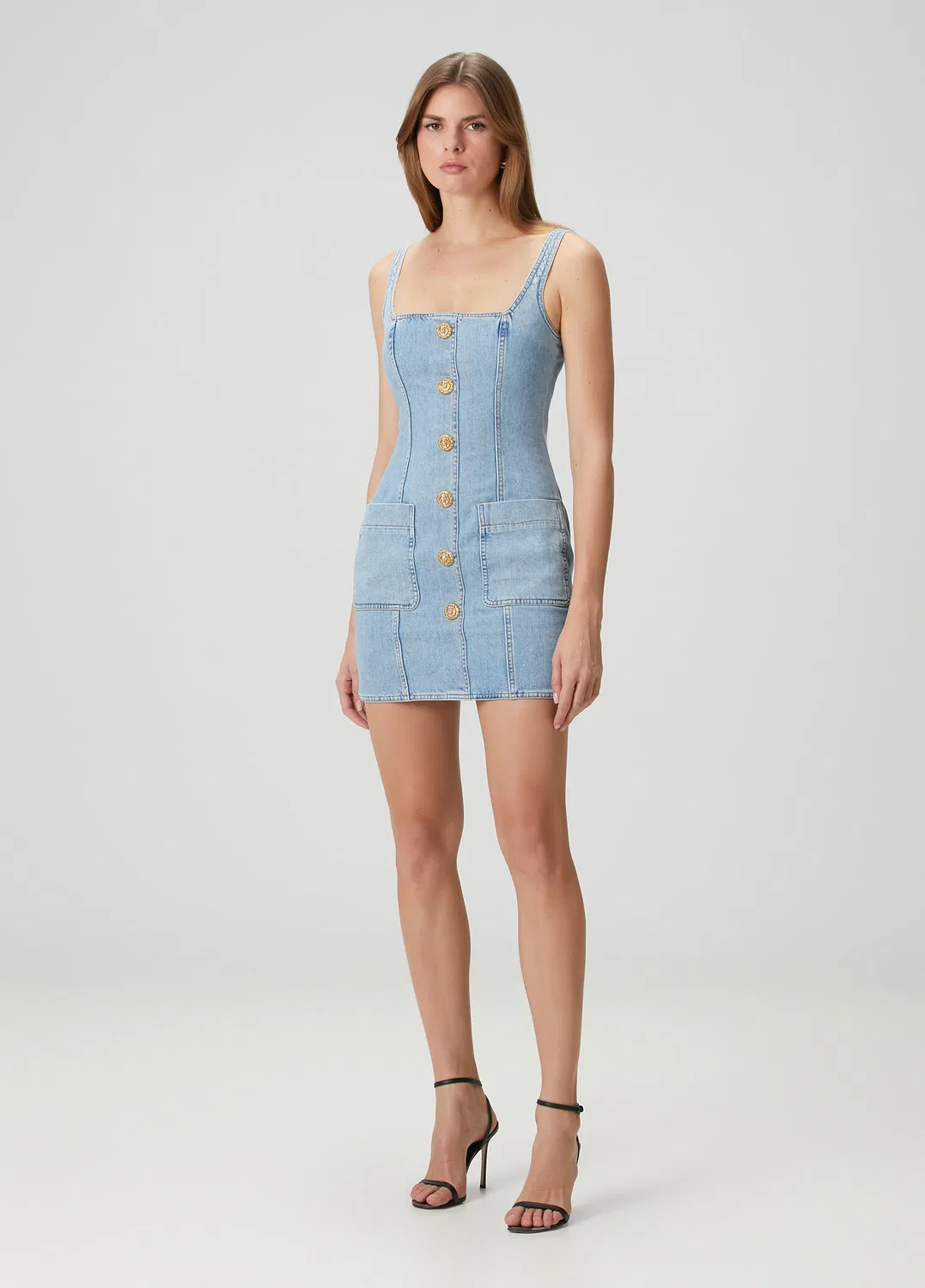 Платье мини джинсовое Balmain, light blue