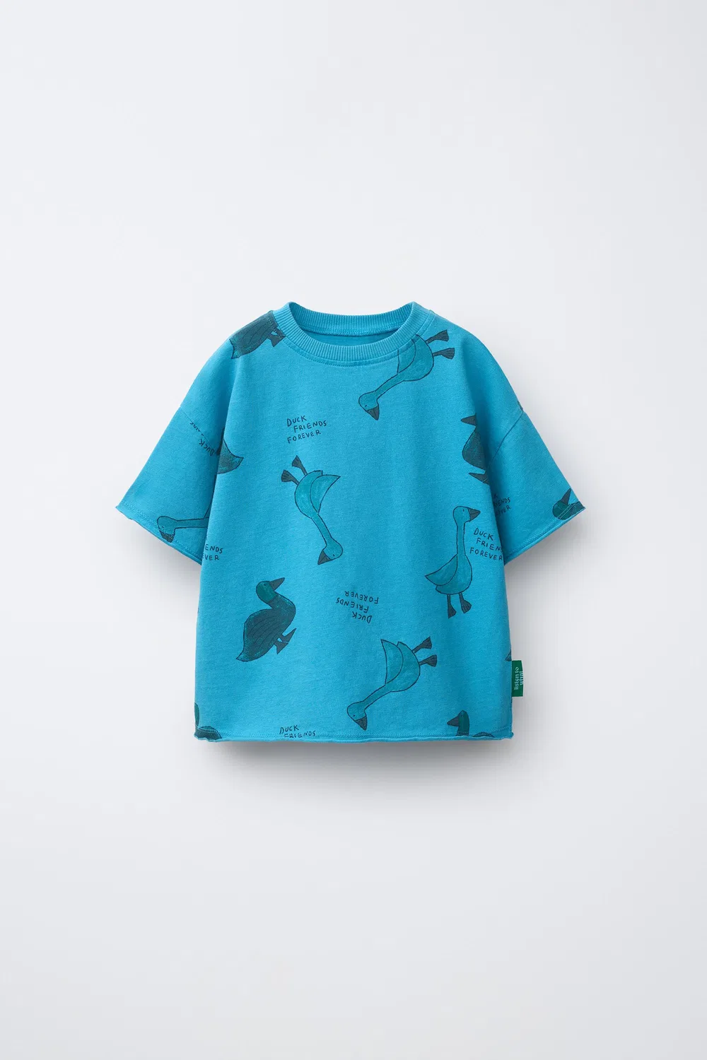 Футболка с принтом утки ZARA, Mid-Blue