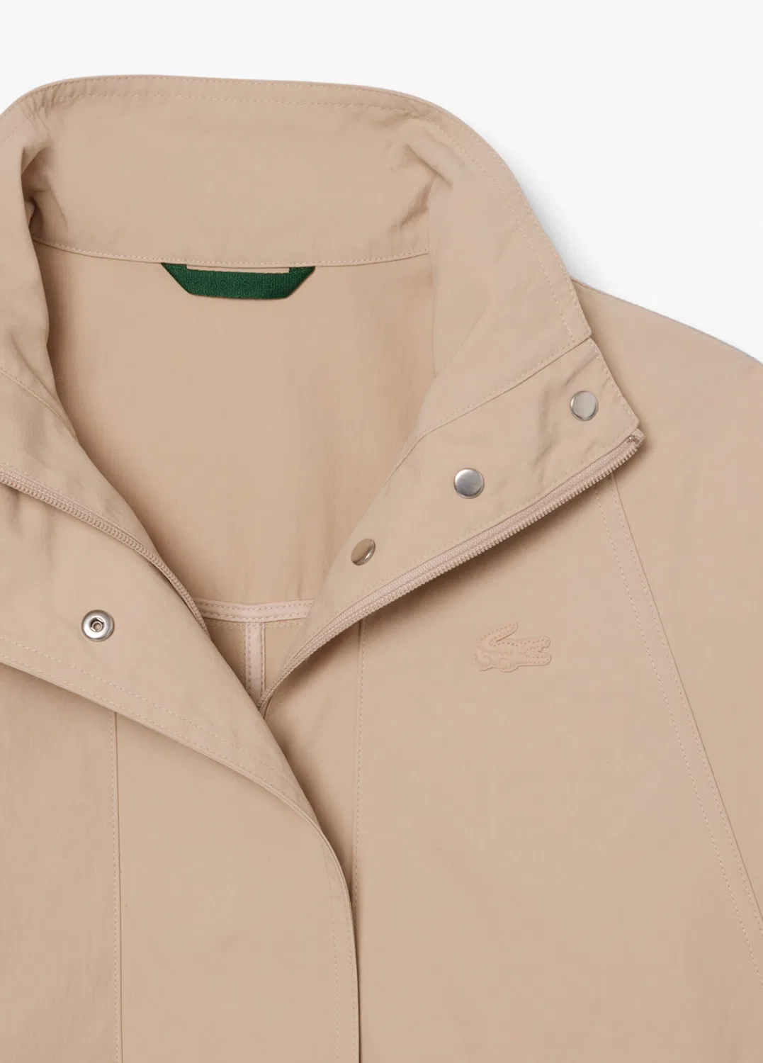 Куртка женская Lacoste Oversize Fit, бежевая — фото 2
