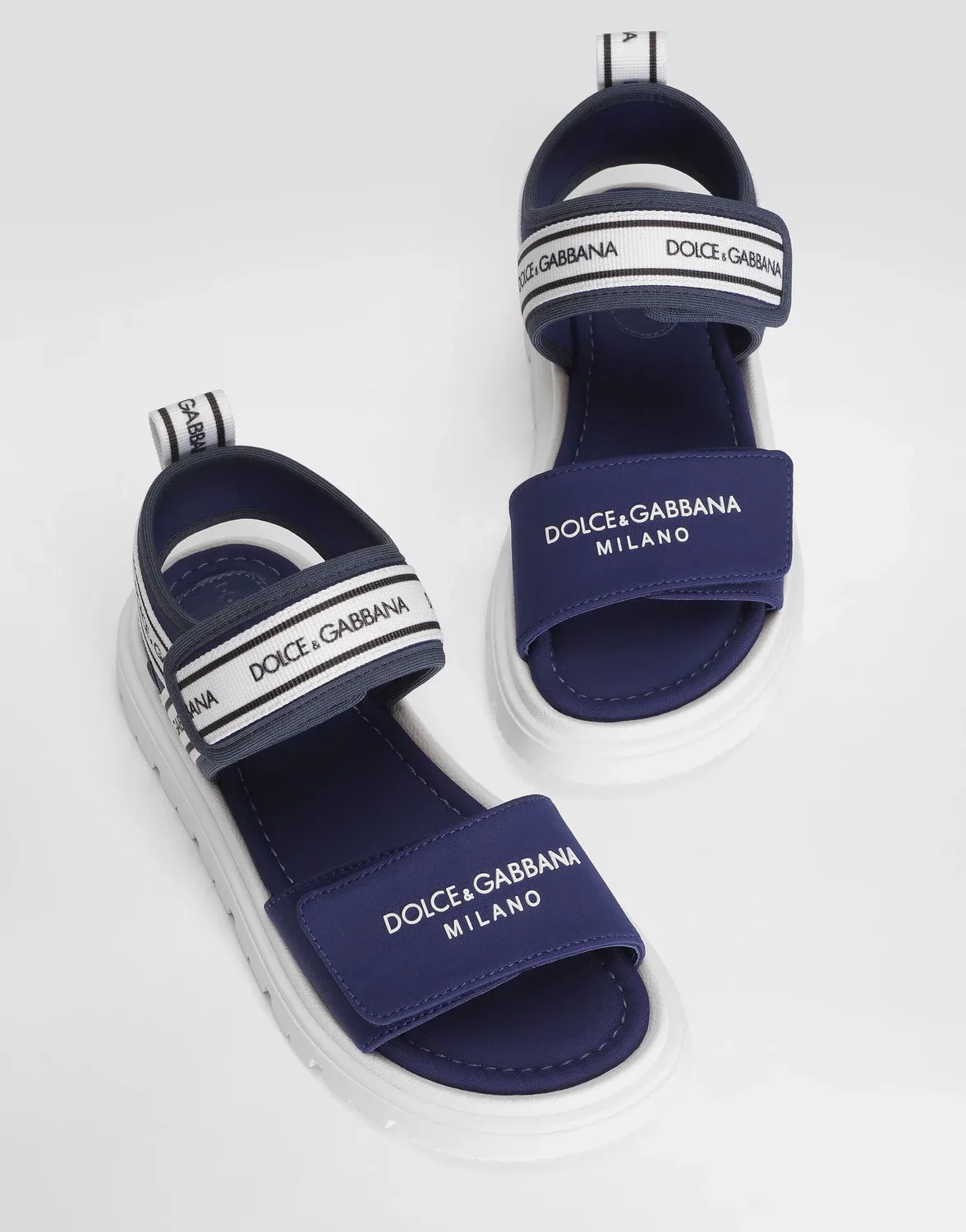 Тканевые босоножки DOLCE & GABBANA, бежевый — фото 4