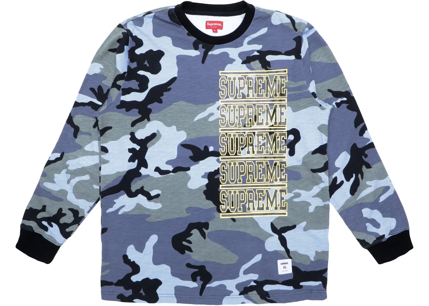 Мужская футболка с длинным рукавом Supreme Top, Blue Camo