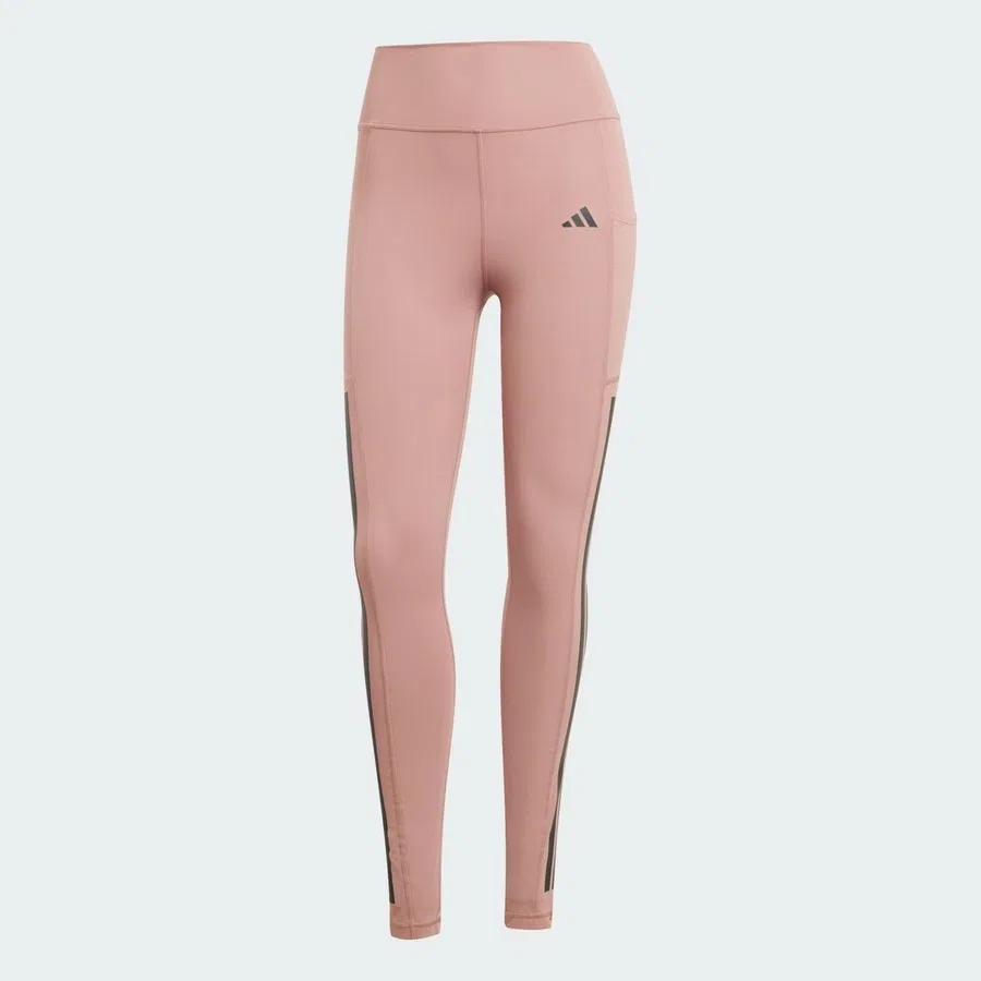 Женские леггинсы с высокой посадкой Optime 3-Stripes Full-Length adidas, Розовый — фото 4