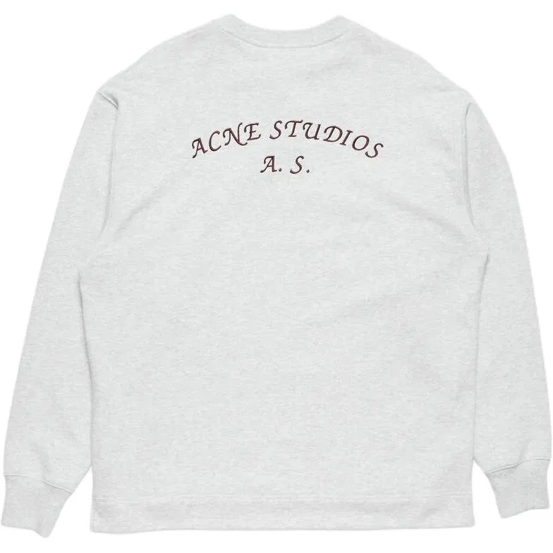 Свитшот с вышитым логотипом Acne Studios, Gray — фото 3