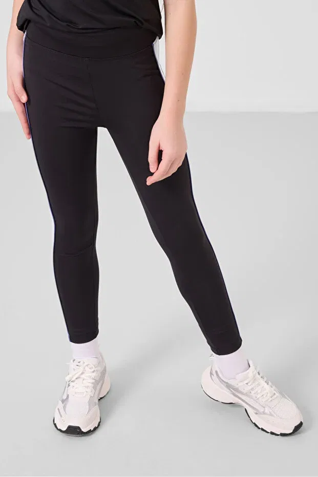 Детские леггинсы для девочек с принтом Tommy Life, Black Black — фото 3
