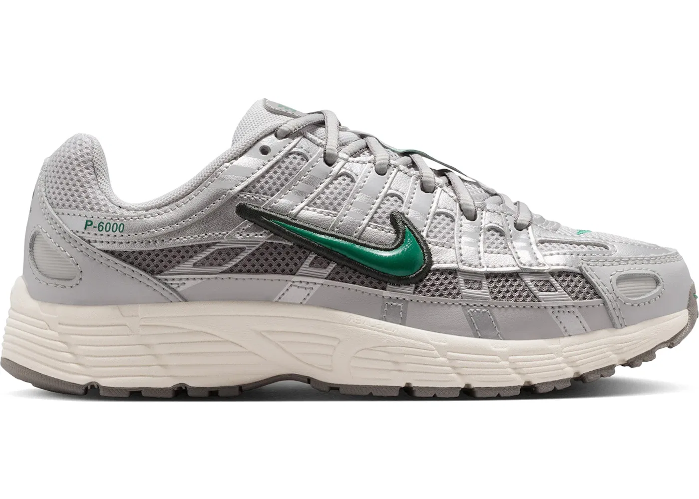 Детские кроссовки Lifestyle Nike P-6000, Grey Fog Metallic Silver Sail Malachite