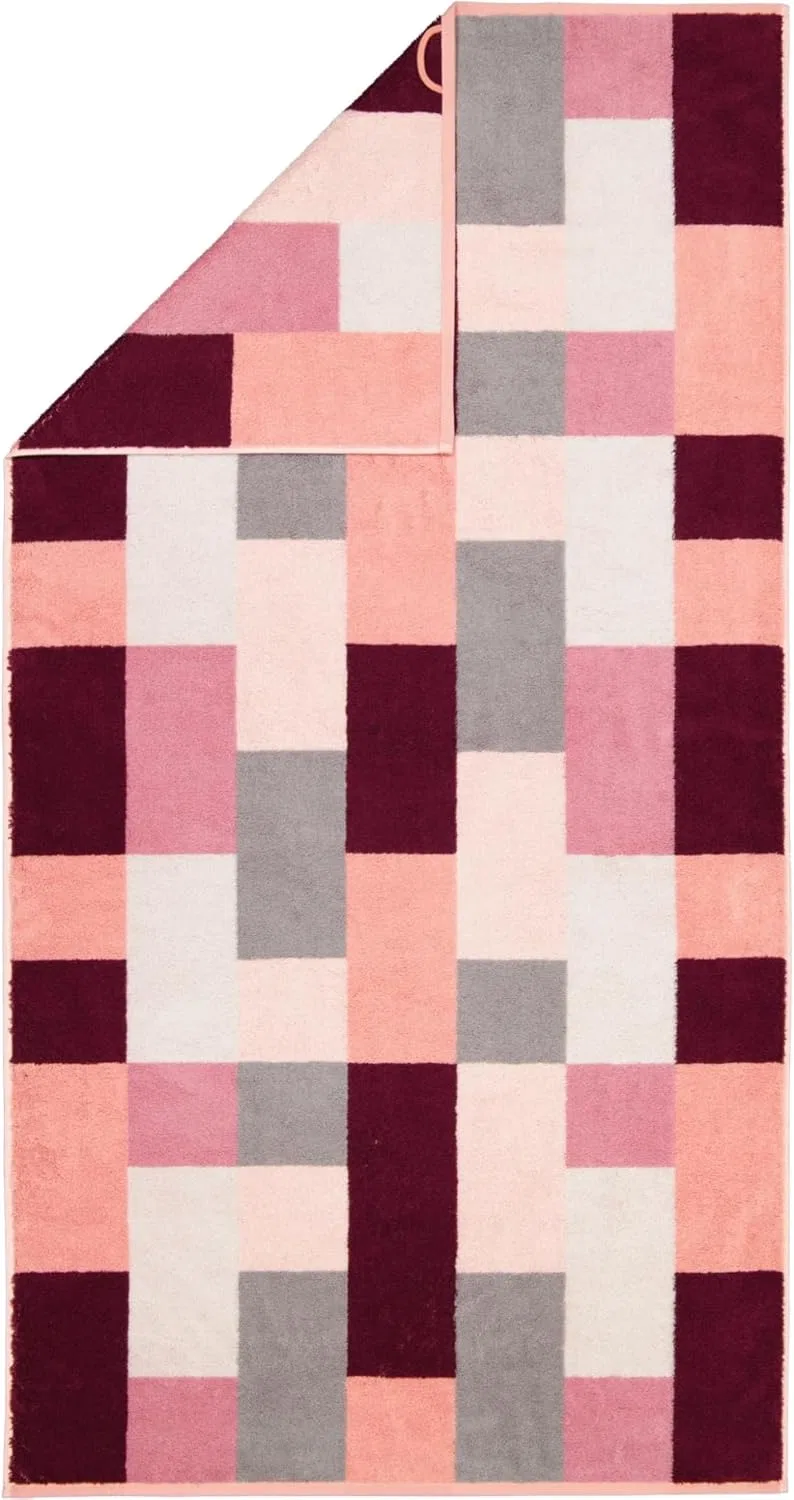 Полотенце для рук Cawö Shades Karo 6236 Berry, 100% хлопок, 30x50 см — фото 3