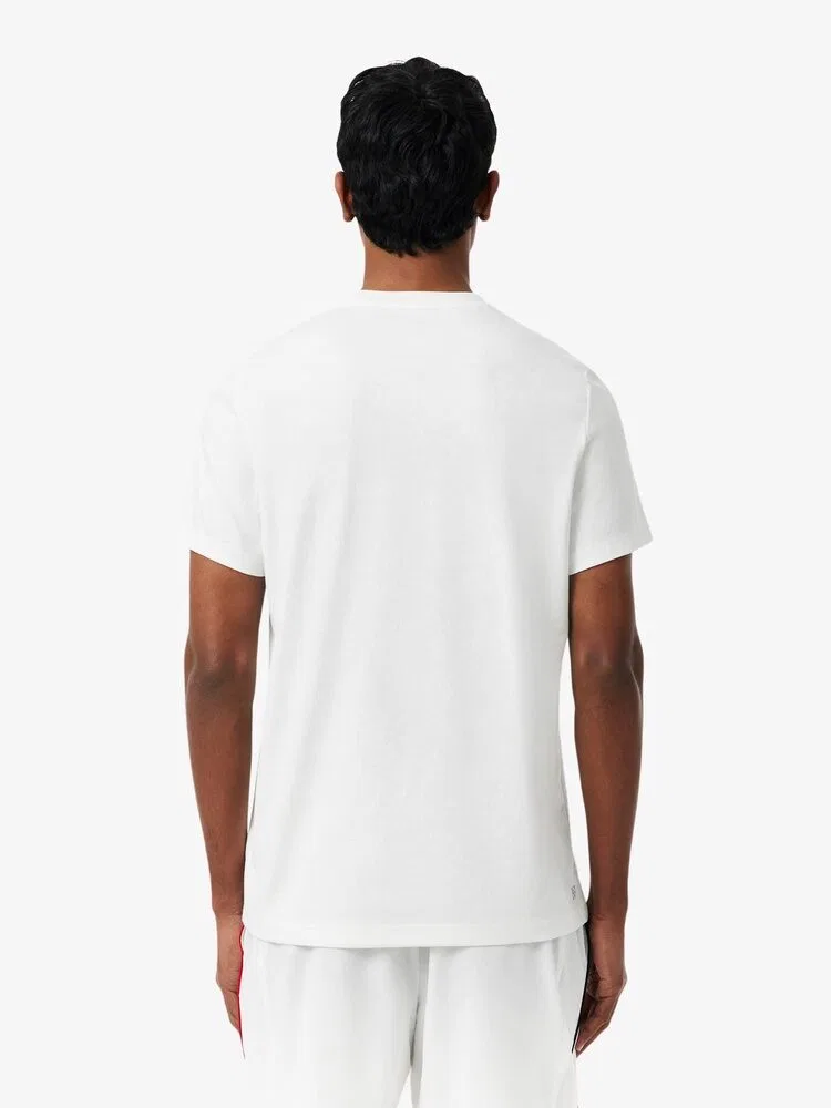 Футболка теннисная Tricolor Big Croc LACOSTE, White — фото 3