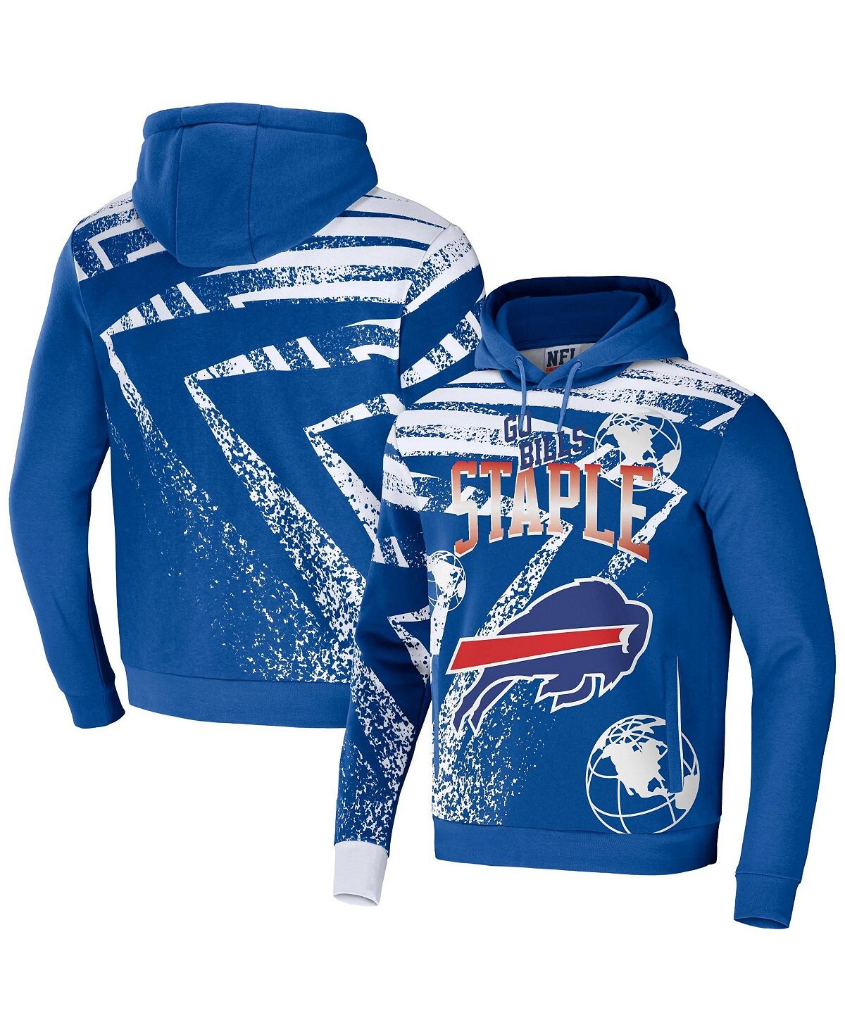 

Мужская толстовка с капюшоном nfl x staple royal buffalo bills team slogan с принтом по всей поверхности NFL Properties