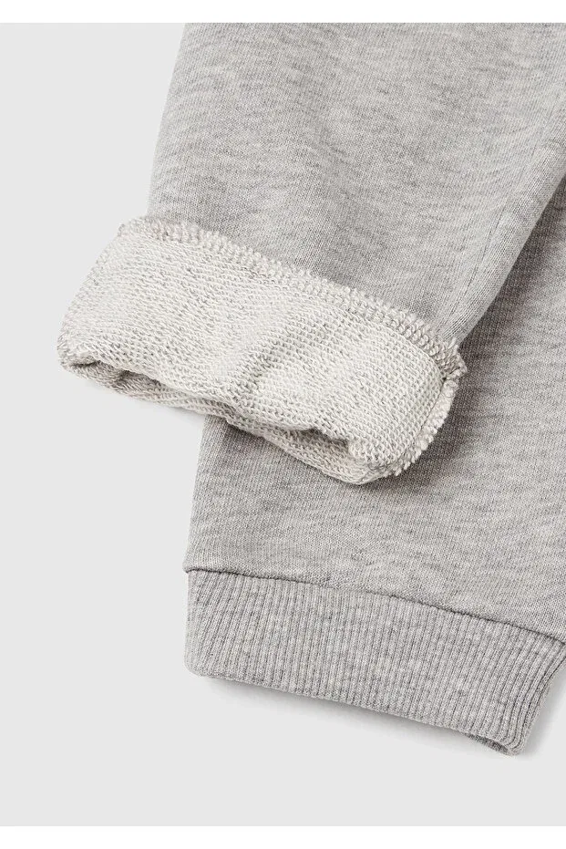 Детские спортивные штаны для девочек из футера с логотипом United Colors Of Benetton, Gray Melange — фото 3