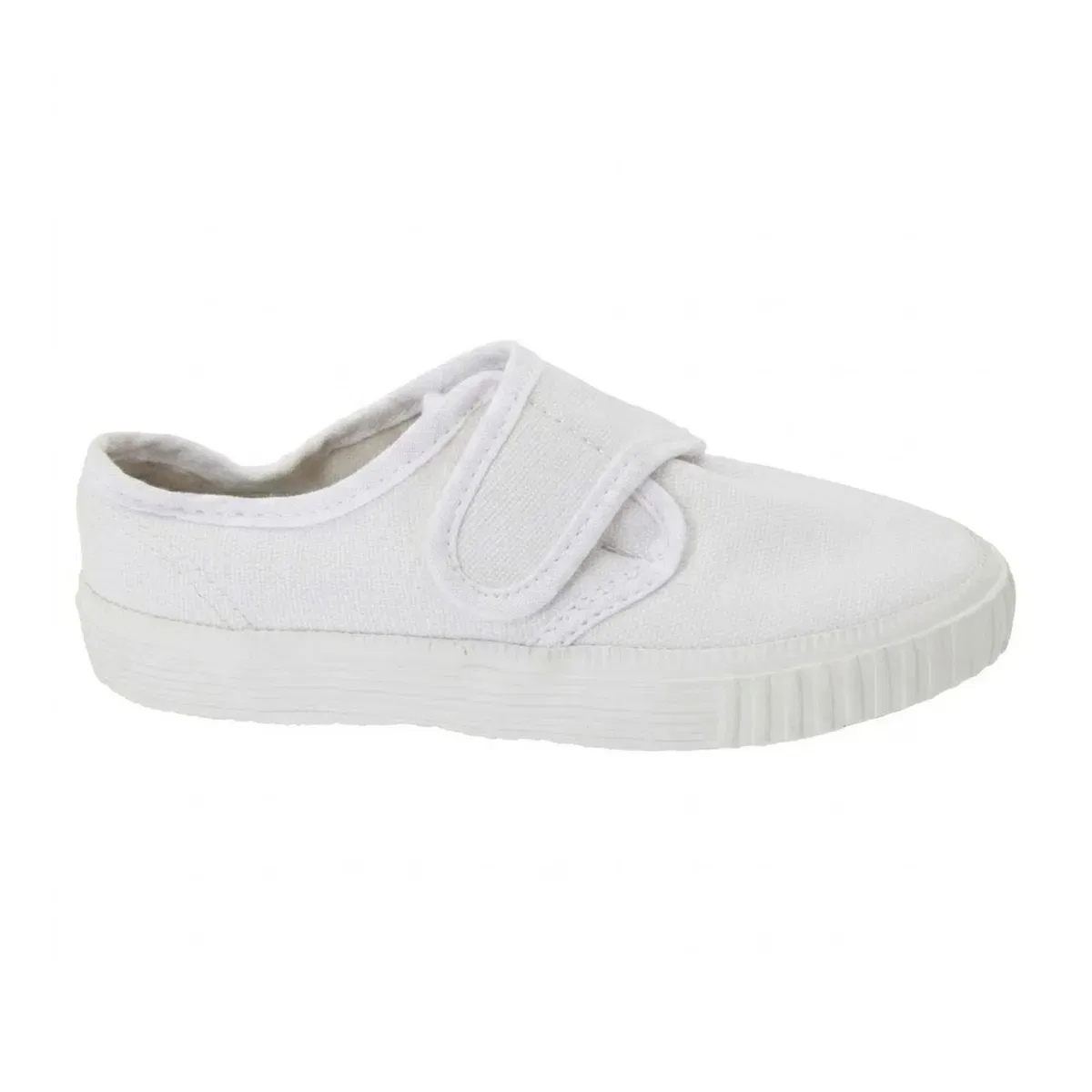 Белые кеды из канваса с липучкой Dek, White