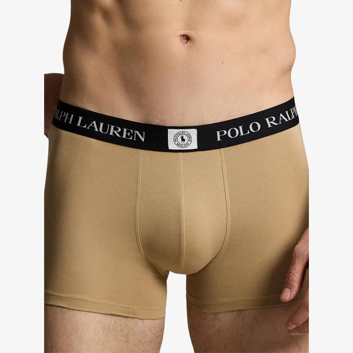 Классический комплект из трех плавок из хлопковой смеси Polo Ralph Lauren, черный/оливковый — фото 3
