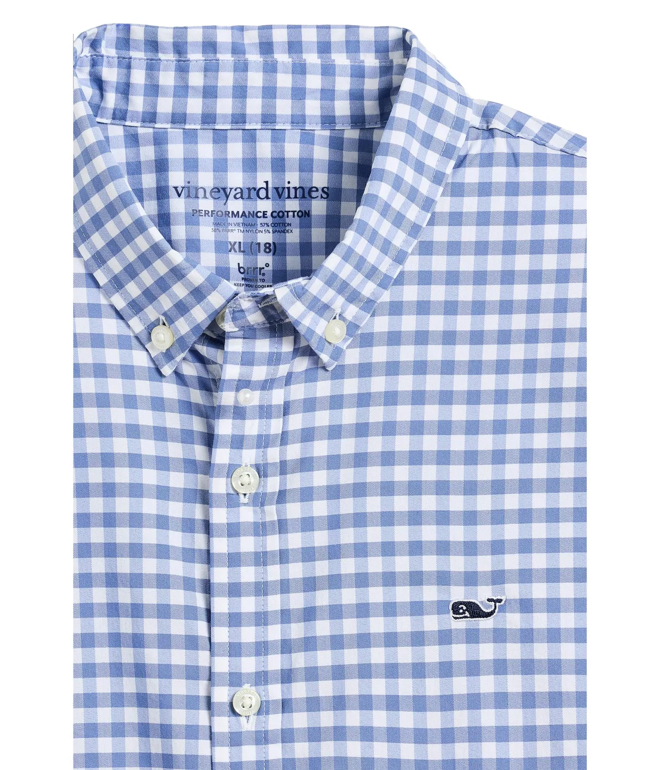 Хлопковая футболка Skysail в клетку (для малышей/детей постарше) Vineyard Vines Kids, Washed Indigo — фото 3